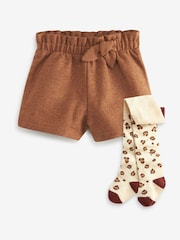 Rust Brown Shorts & Tights Set (3mths-7yrs) - Image 5 of 8