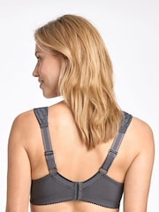 Miss Mary of Sweden Grey Jacquard & Lace Underwired Bra - Image 2 of 3