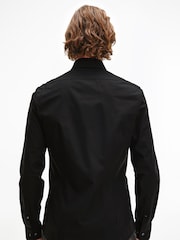 Calvin Klein Black Slim Fit Poplin Stretch Shirt - Image 2 of 5