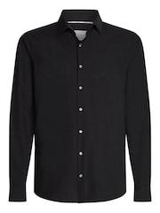 Calvin Klein Black Slim Fit Poplin Stretch Shirt - Image 4 of 5