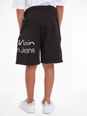 Calvin Klein Jeans Boys Black Blown-up Logo Joggers Shorts - Image 2 of 5
