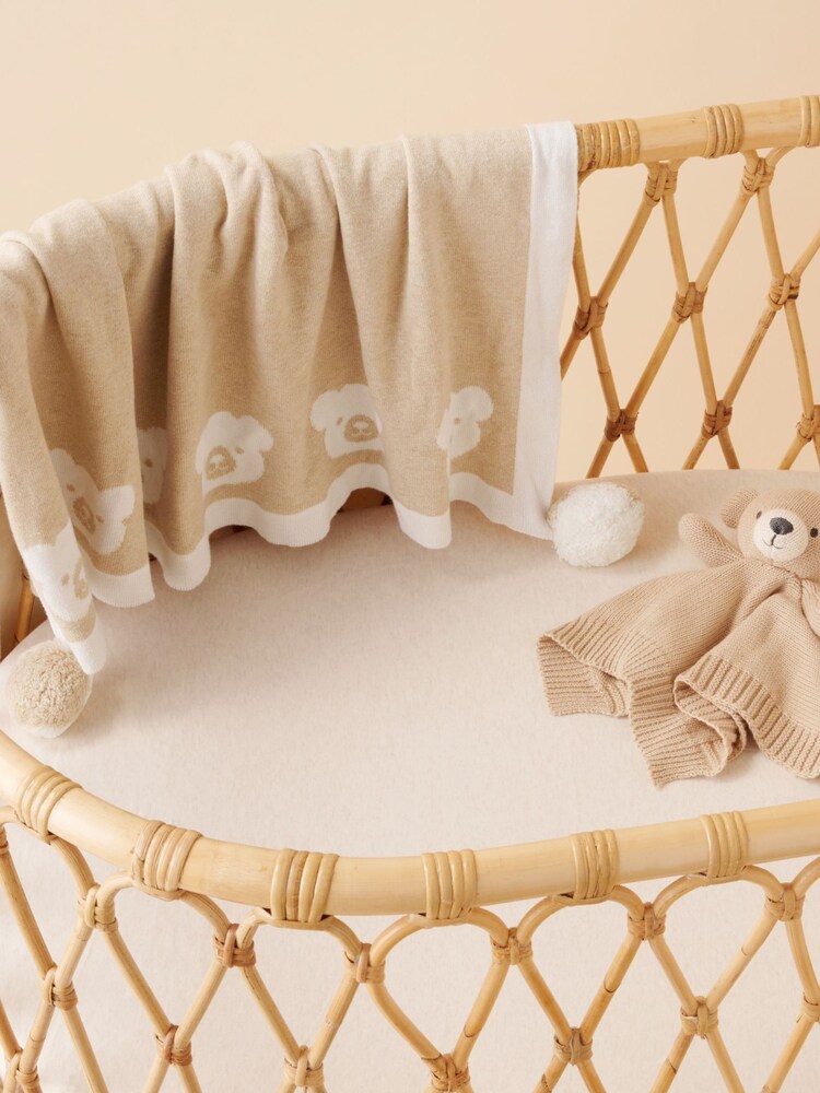 Purebaby Border Pom Pom Blanket - Image 6 of 6