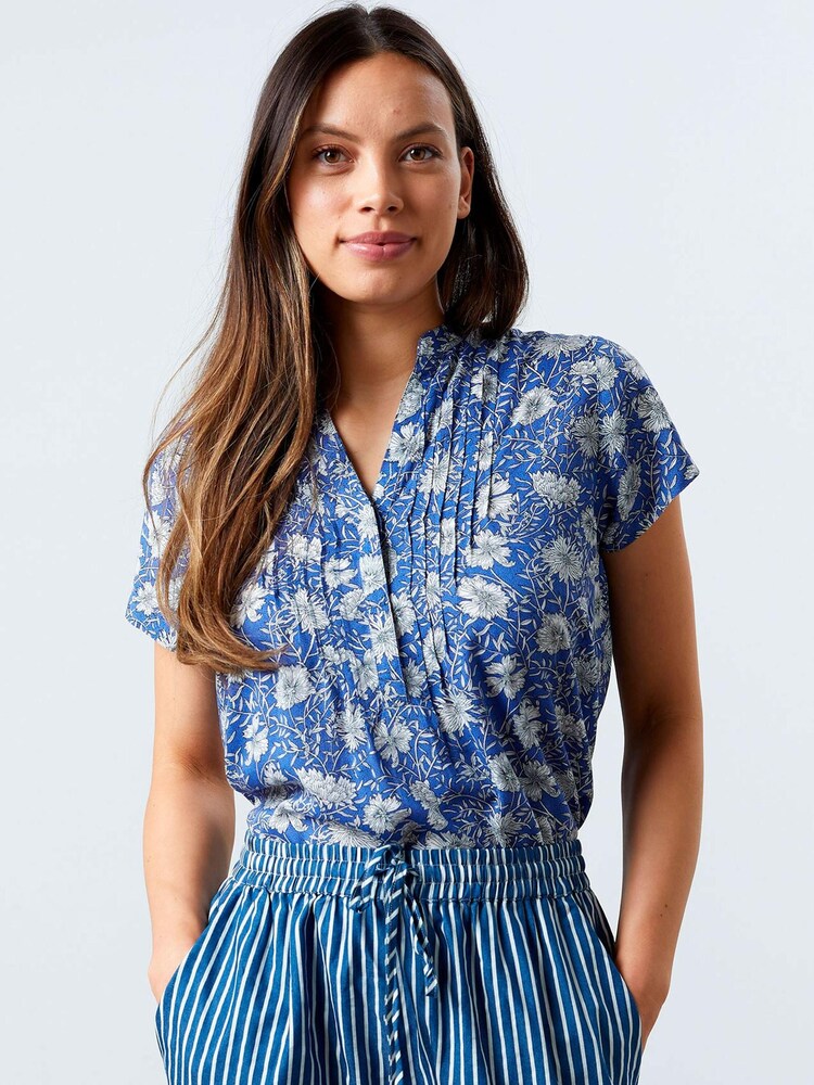 Lollys Laundry Blue Blouse - Image 1 of 1 Lollys Laundry Blue Blouse - Image 1 of 1