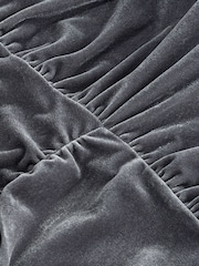 Blue/Grey Velvet Midi Dress - Image 6 of 6