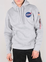 Alpha Industries Space Shuttle 100% Cotton Blue Hoodie - Image 1 of 6