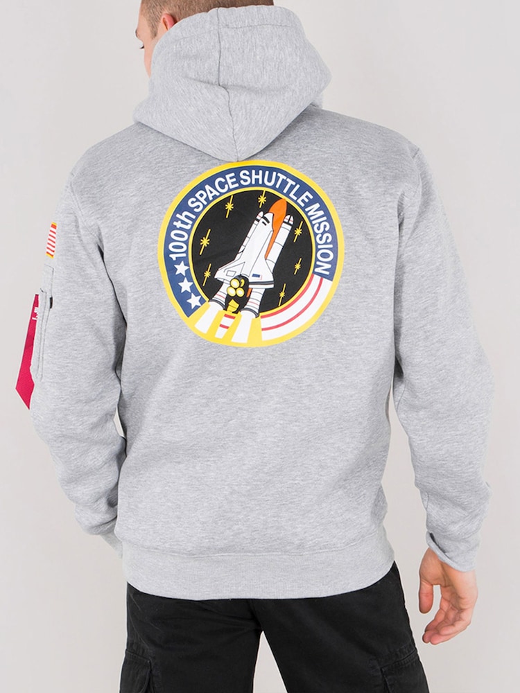 Alpha Industries Space Shuttle 100% Cotton Blue Hoodie - Image 2 of 6