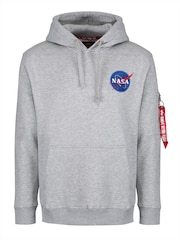 Alpha Industries Space Shuttle 100% Cotton Blue Hoodie - Image 3 of 6