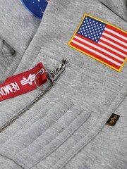 Alpha Industries Space Shuttle 100% Cotton Blue Hoodie - Image 6 of 6
