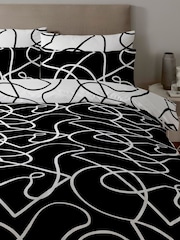 Copenhagen Home Monochrome Pablo Duvet Cover & Pillowcase Set - Image 1 of 4
