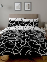 Copenhagen Home Monochrome Pablo Duvet Cover & Pillowcase Set - Image 2 of 4