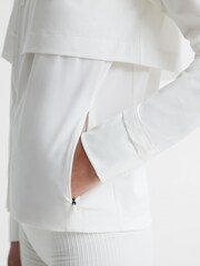 Reiss White Castore - Phoebe Castore Performance Hooded Jacket - Image 6 of 9