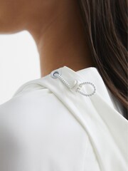Reiss White Castore - Phoebe Castore Performance Hooded Jacket - Image 8 of 9