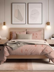 Copenhagen Home Terracotta Frey Duvet Cover & Pillowcase Set - Image 1 of 2