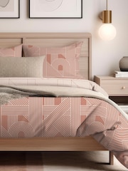 Copenhagen Home Terracotta Frey Duvet Cover & Pillowcase Set - Image 2 of 2