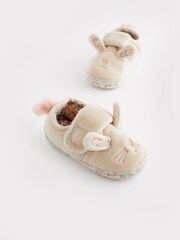 Cream Bunny Cupsole Slippers - Image 1 of 6