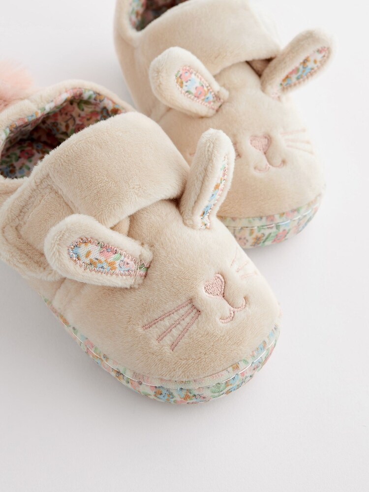 Cream Bunny Cupsole Slippers - Image 4 of 6