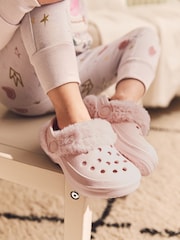 Pink Warm Lined Clog Slippers - Image 1 of 7