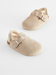 Beige Leather Corkbed Mule Slippers - Image 2 of 7