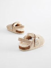 Beige Leather Corkbed Mule Slippers - Image 4 of 7
