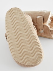 Beige Leather Corkbed Mule Slippers - Image 5 of 7