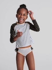 Reiss Blue Sophie Junior Long Sleeve Swim Top - Image 3 of 7
