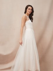 Phase Eight Cream Genova Beaded Wedding Dress - Image 2 of 7