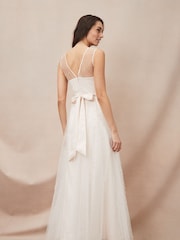Phase Eight Cream Genova Beaded Wedding Dress - Image 3 of 7