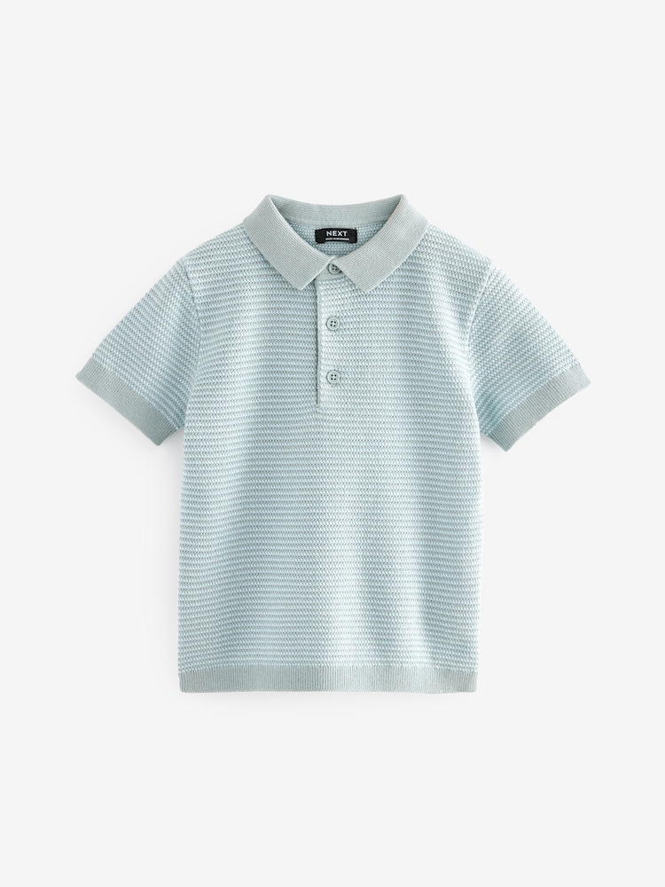 modra - 100% Bombaž kratek rokav; s kratkimi rokavi Multi Tone polo majice (3mesec-7leto) - Slika 1 iz 3