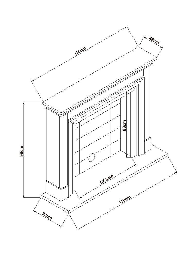 White Townhouse Fire Surround - Image 7 of 7