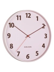 Karlsson Pink Summertime Wooden Wall Clock - Image 2 of 2