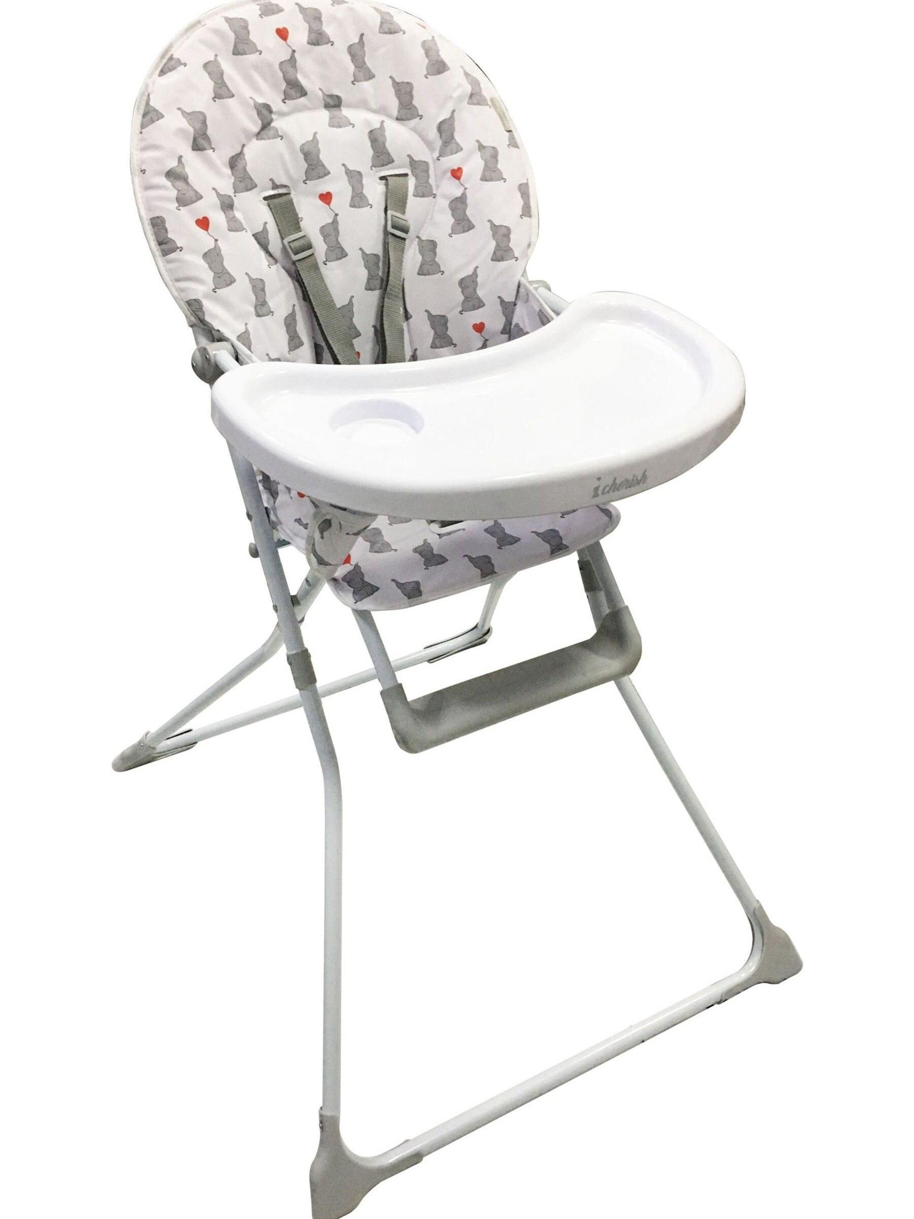 Buy My Babiie Grey Dani Dyer Elephants Compact Highchair from the
