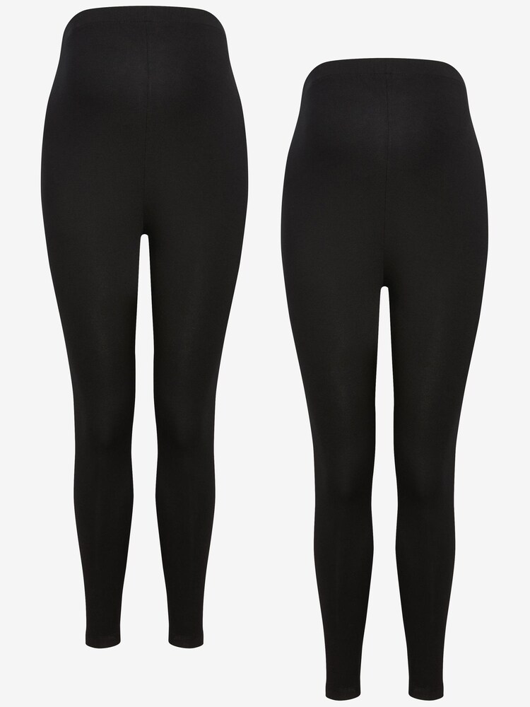 Black Full Length Maternity Essential Leggings - Image 1 of 5