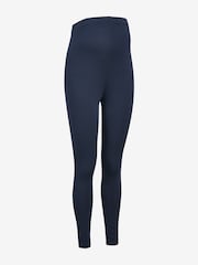 Black/Navy Blue Full Length Maternity Essential Leggings - Image 2 of 3