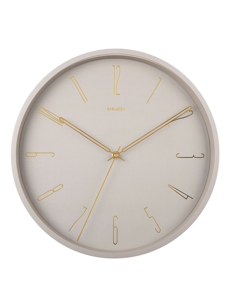 Karlsson Grey Belle Numbers Wall Clock - Image 1 of 2
