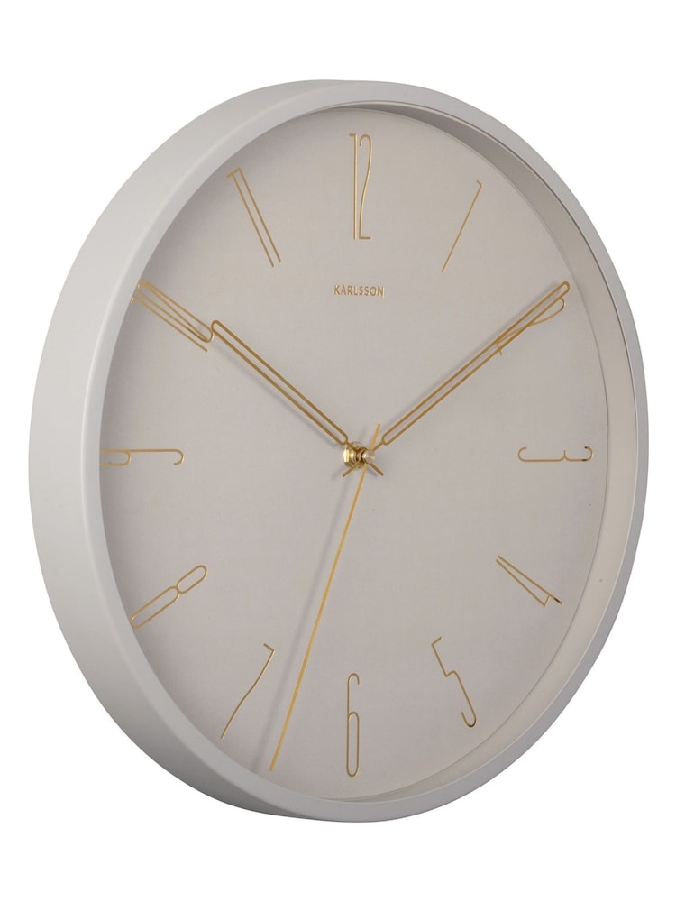 Karlsson Grey Belle Numbers Wall Clock - Image 2 of 2 Karlsson Grey Belle Numbers Wall Clock - Image 2 of 2