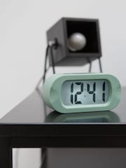Karlsson Green Copper LED Mirror Alarm Clock - Image 1 of 3