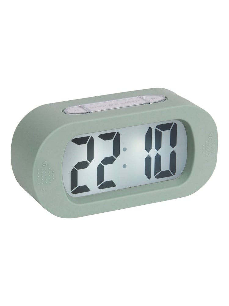 Karlsson Green Copper LED Mirror Alarm Clock - Image 2 of 3