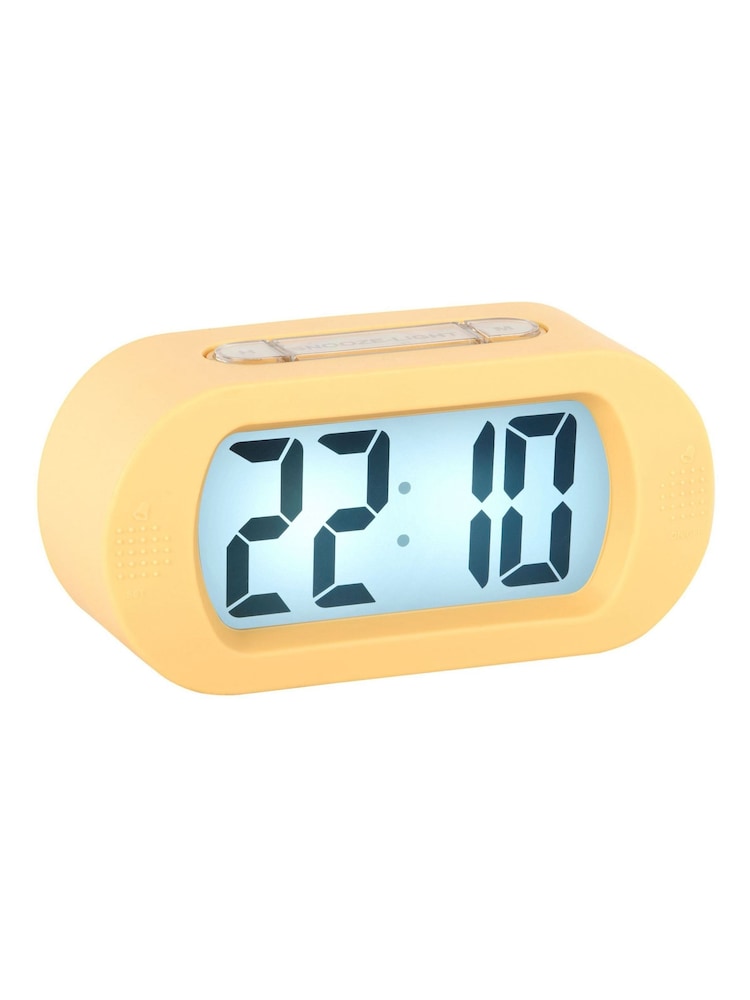 Karlsson Yellow Copper LED Mirror Alarm Clock - Image 2 of 3