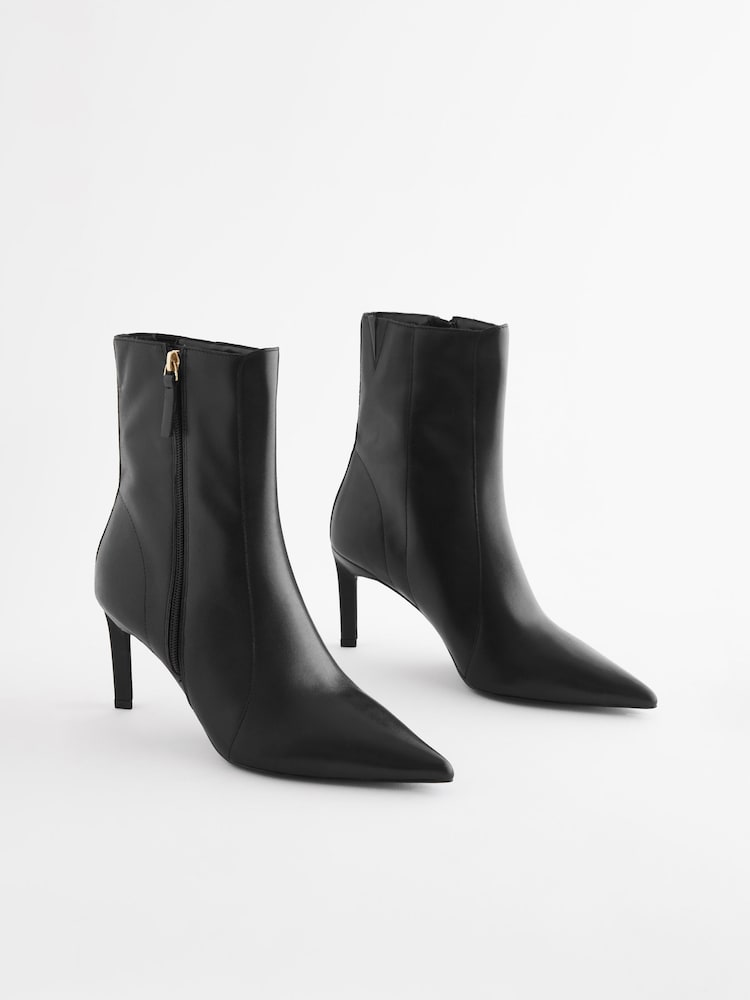 Black Forever Comfort® Point Toe Heeled Boots - Image 1 of 4