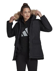 adidas Black Utilitas Hooded Parka - Image 1 of 7