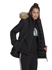 adidas Black Utilitas Hooded Parka - Image 3 of 7