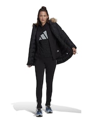 adidas Black Utilitas Hooded Parka - Image 4 of 7