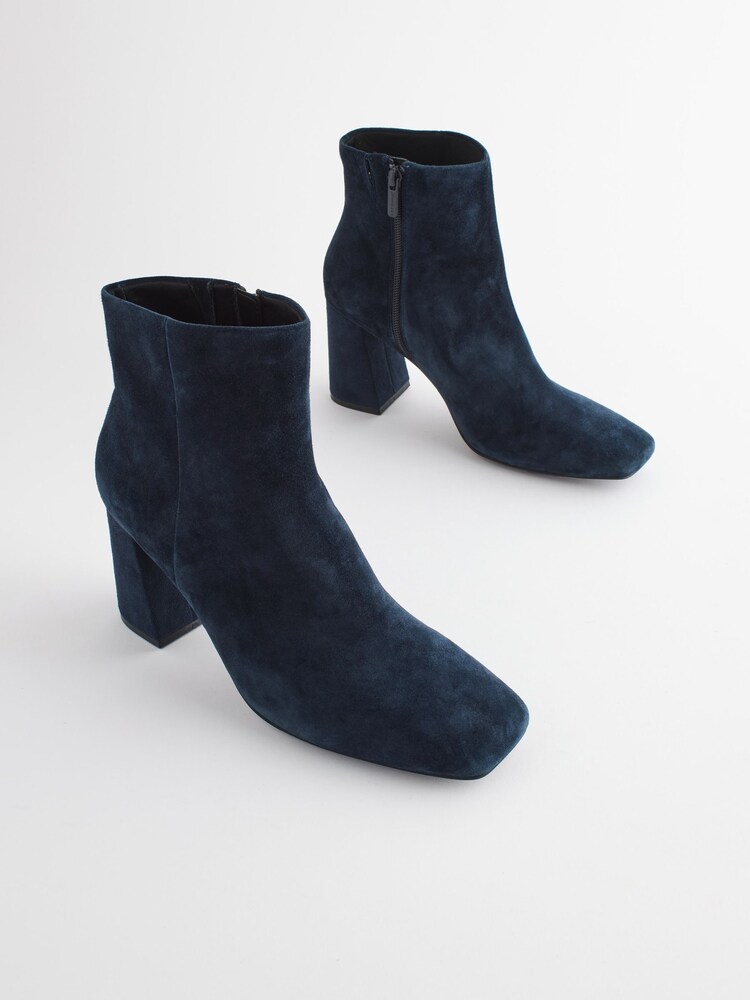 Navy Forever Comfort® With Motionflex Square Toe Ankle Boots - Image 1 of 5
