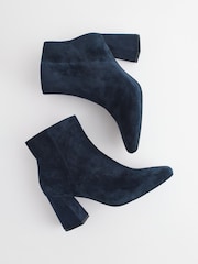 Navy Forever Comfort® With Motionflex Square Toe Ankle Boots - Image 4 of 5