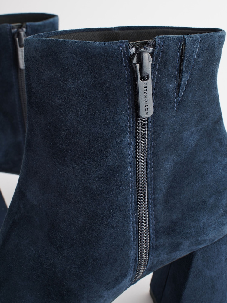 Navy Forever Comfort® With Motionflex Square Toe Ankle Boots - Image 5 of 5