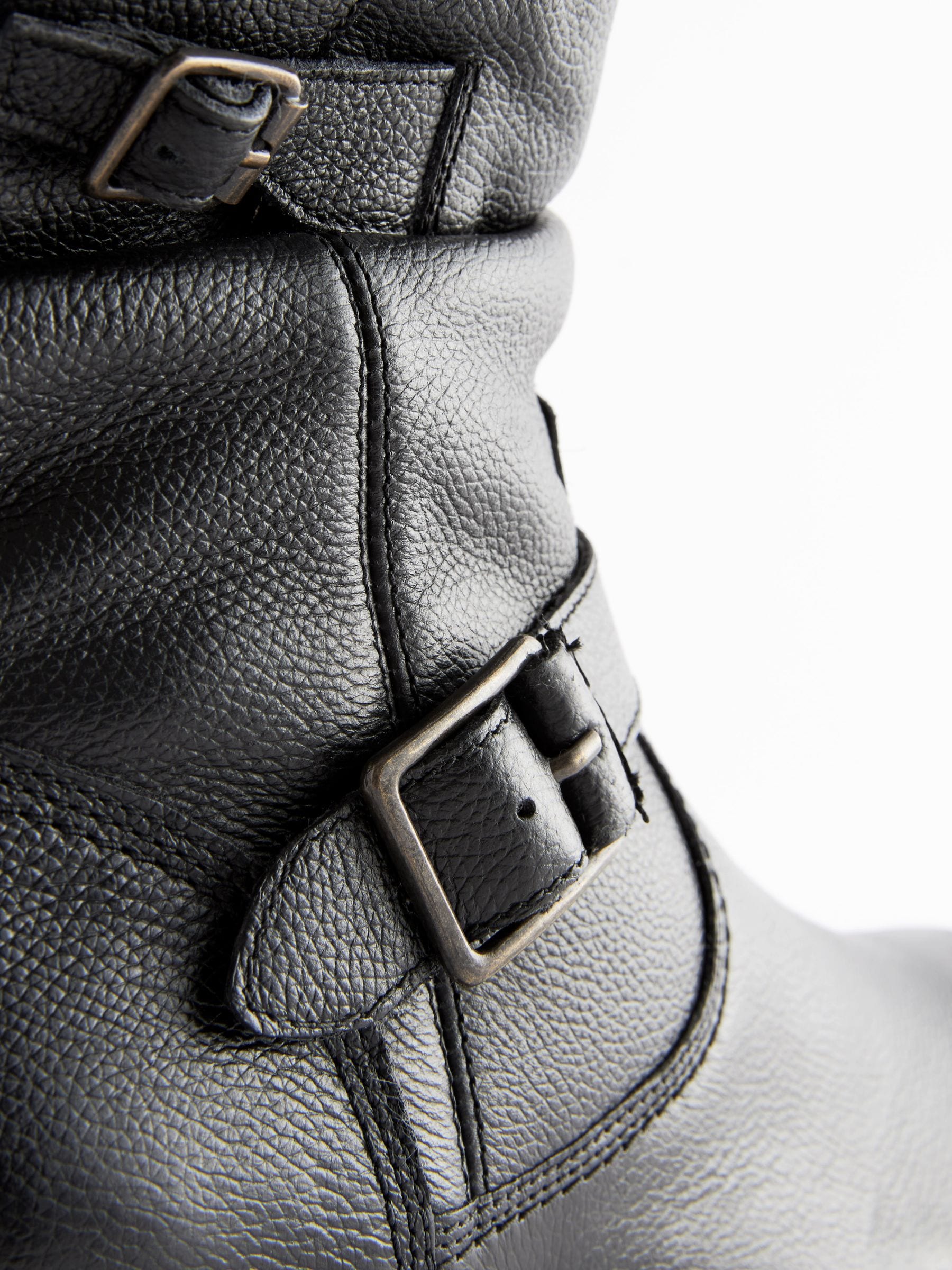 Fur lined biker boots outlet