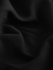 Black Feather Neckline Midi Dress - Image 6 of 7