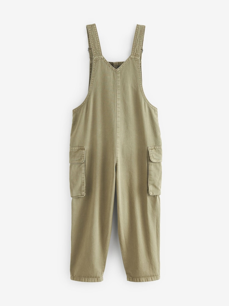 Khaki Green Cargo Pocket Dungarees (3-16yrs) - Image 6 of 6 Khaki Green Cargo Pocket Dungarees (3-16yrs) - Image 6 of 6