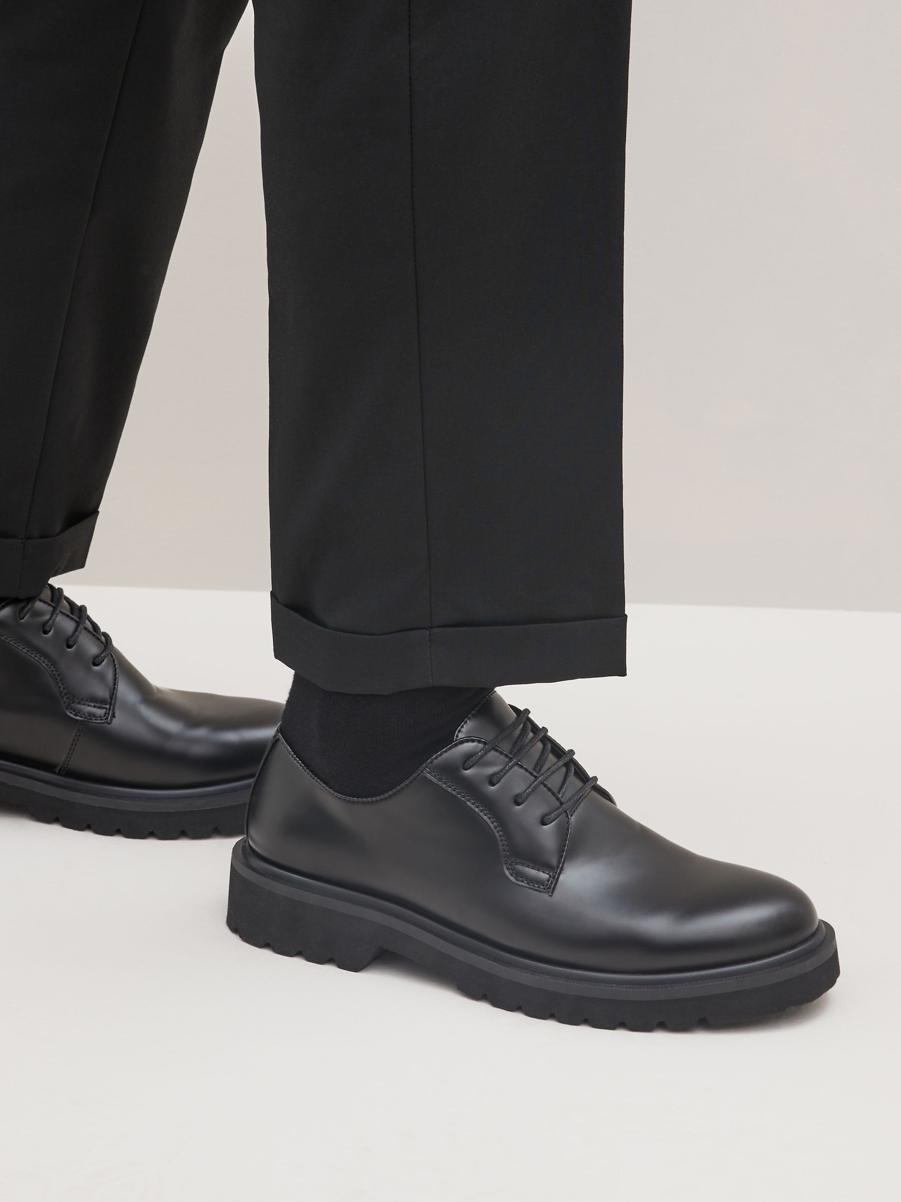 Next black derby shoes store