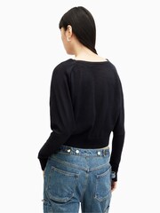 AllSaints Black Ridley M Crop Jumper - Image 2 of 7